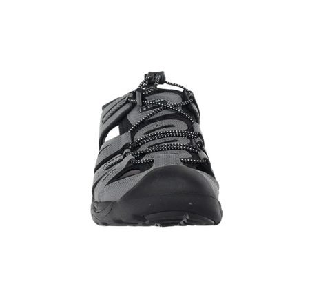 Szare sandały męskie trekkingowe z gumowym noskiem American Club