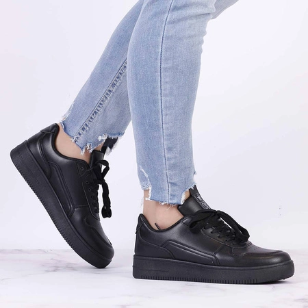 Czarne adidasy damskie/ męskie na grubej podeszwie NEWS