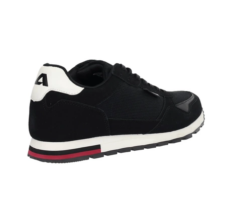 Czarne adidasy męskie lekkie i oddychające z wkładką MEMORY FOAM American Club