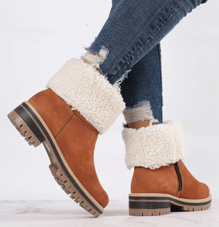 Śniegowce damskie skórzane Emu wełniane Polskie Gino Fabiani