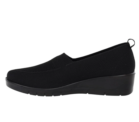 Wygodne czółenka damskie czarne półbuty profilowana skórzana wkładka UNISOFT