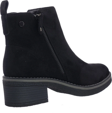 Czarne płaskie buty zimowe komfortowe Angelina