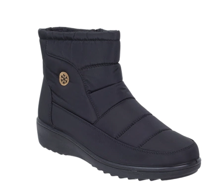 Ciepłe i eleganckie botki zimowe damskie na zamek śniegowce UNISOFT