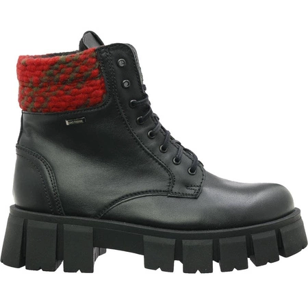 Trapery czarne skórzane damskie polskie Gino Fabiani