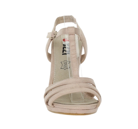 Seksowne sandały damskie na obcasie i platformie z paskiem wzdłuż stopy Jezzi