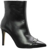 Czarne botki damskie na szpilce skórzane Gino Fabiani