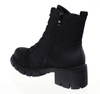 Czarne trapery damskie botki rokowe ocieplane Jezzi