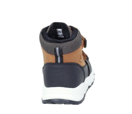 Ciepłe buty zimowe dla chłopca na rzepy ocieplone futerkiem NEWS