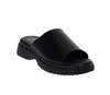 Czarne klapki damskie skórzane czarna wkładka Jezzi