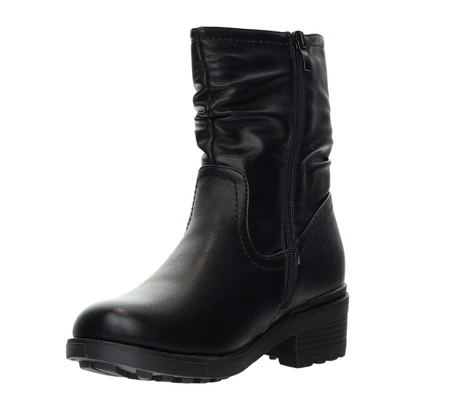 Komfortowe botki damskie na płaskim obcasie na zamek