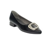 Czarne baleriny czółenka damskie płaskie Jezzi