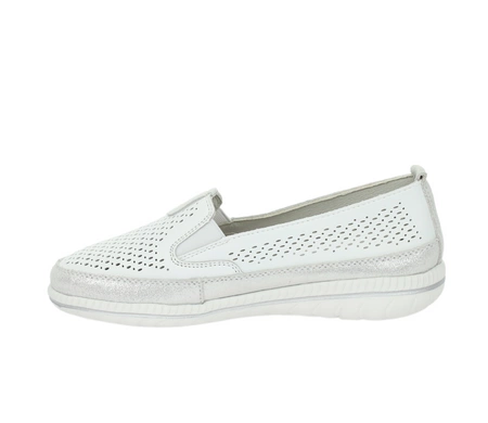 Skórzane damskie buty eleganckie szyte wsuwane półbuty Jezzi