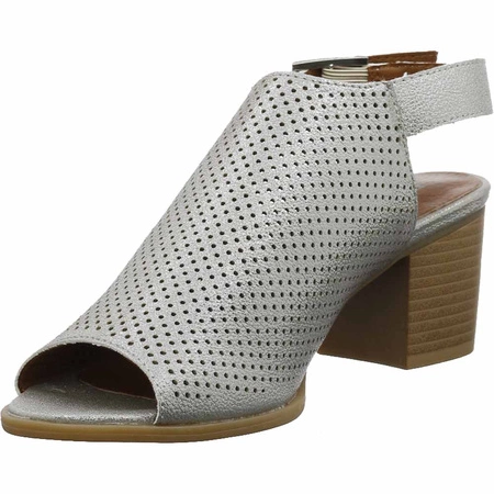 Sandały damskie na pobcasie peep-toe zabudowane Jezzi