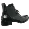 Czarne botki damskie płaskie komfortowe skórzane  Massimo Lucchesi 2891
