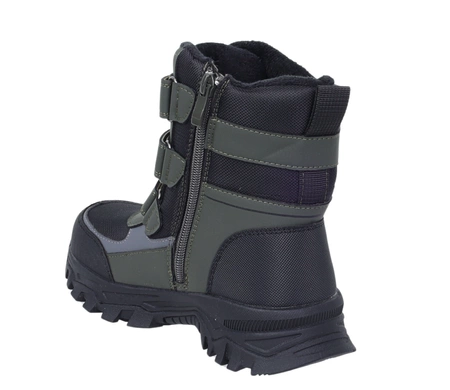 Wodoodporne buty zimowe dla chłopca trzewiki na rzepy tanie NEWS