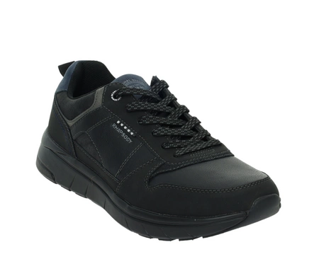 Czarne porządne adidasy męskie wygodne i eleganckie American Club