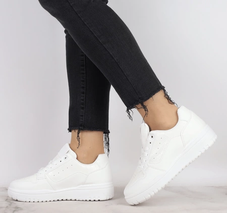 Białe snekaresy na grubej podeszwie adidasy Mc Braun