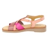 Hiszpańskie skórzane sandały damskie brudny róż płaskie El Pimpi - Made in Spain