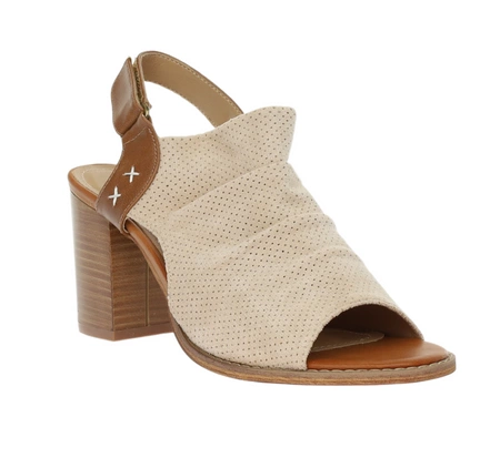 Modne sandały damskie na drewnianym słupku Jezzi