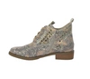 Wiosenne botki damskie płaskie złote wężowa skóra Jezzi