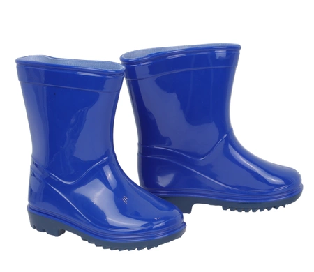 Niebieskie kalosze dziecięce wysokie dla chłopca gumowce