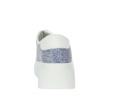 Niebieskie damskie adidasy na białej platformie Mc Braun