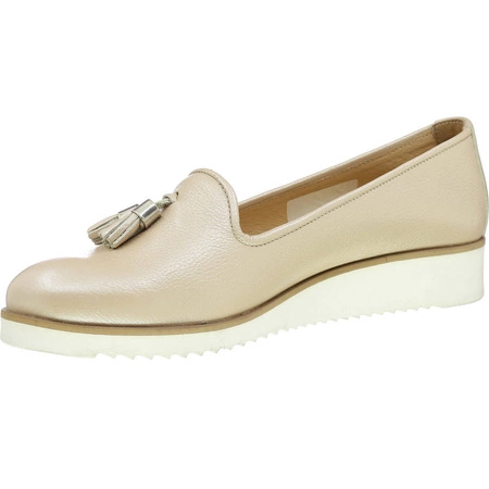 Mokasyny damskie skórzane eleganckie lordsy Gino Fabiani - Produkt Polski