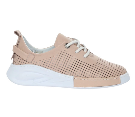 Ażurowe adidasy damskie ze skóry naturalnej eleganckie i komfortowe MODO