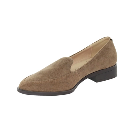 Półbuty damskie welurowe lordsy płaskie Jezzi