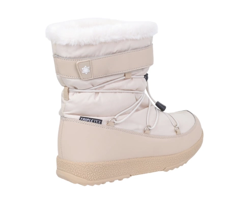 Modne jasne kozaki damskie termiczne śniegowce ciepłe American Club