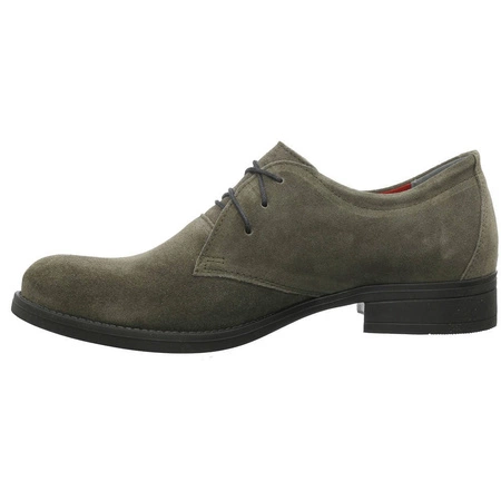 Półbuty damskie skórzane nobukowe Gino Fabiani