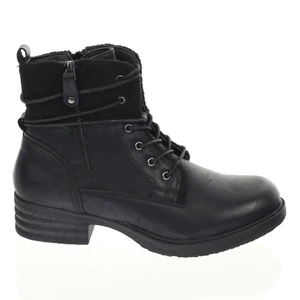 Czarne komfortowe buty zimowe damskie na szerokim obcasie Jezzi