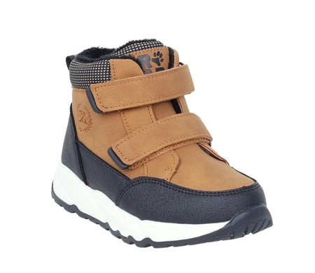 Ciepłe buty zimowe dla chłopca na rzepy ocieplone futerkiem NEWS