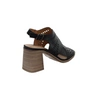 Czarne sandały damskie eleganckie na drewnianym kolckuJezzi