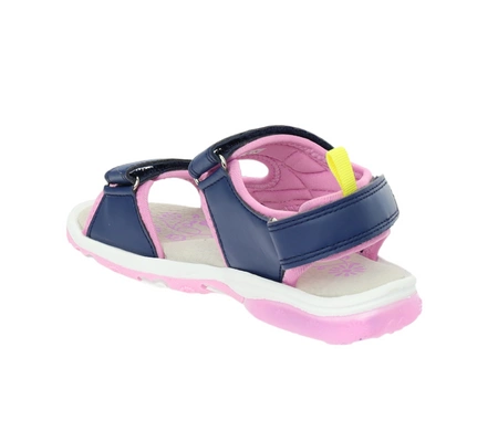 Wytrzymałe sandałki dziecięce dla dziewczynki świecące podeszwy American Club