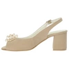 Cieliste eleganckie sandały na szerokim obcasie i kryształkami AZALI