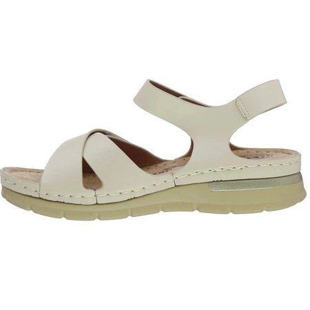 Damskie sandały płaskie na komfortowej podeszwie szyte Jezzi