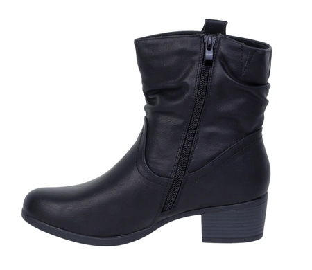 Komfortowe botki damskie zimowe na niskim obcasie UNISOFT