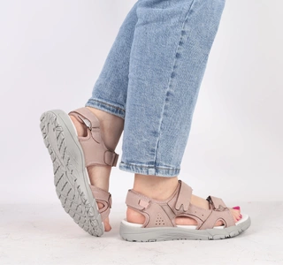 Sandały damskie sportowe na rzepy brudny róż American Club