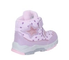 Różowe/fioletowe buty zimowe dla dziewczynki na rzepy ciepłe American Club