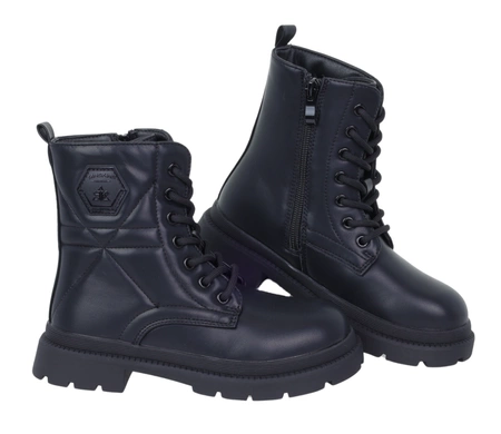 Ocieplane botki dziecięce dla dziewczynki eleganckie buty zimowe