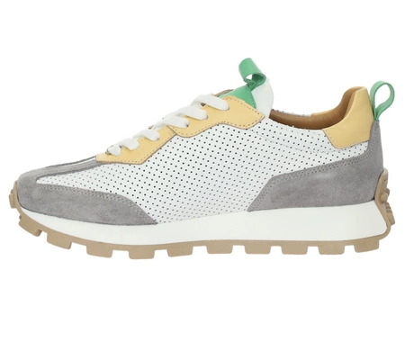 Skórzane kolorowe adidasy damskie oddychające na kauczukowej podeszwie MODO