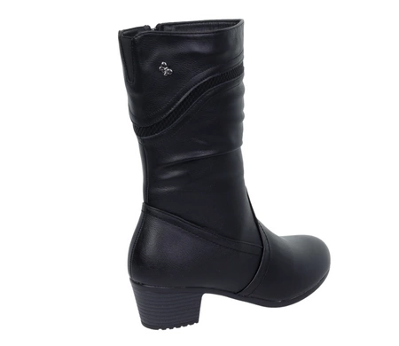 Komfortowe kozaki damskie na niskim obcasie UNISOFT