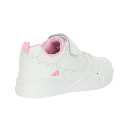 Białe adidasy z eko skóry dziecięce na rzep American Club