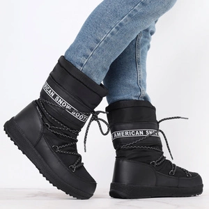Czarne śniegowce damskie Emu SNOW BOOTS American Club
