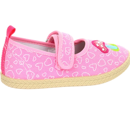 Różowe dziecięce baleriny na rzep w małych rozmiarach American Club