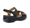 Czarne sandały damskie komfortowe ortopedyczne Jezzi 