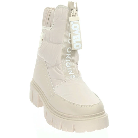 Beżowe modne śniegowce damskie Jezzi