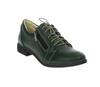 Zielone półbuty damskie skórzane garniturowe na zamek i sznurowadła Gino Fabiani 
