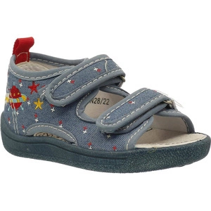 Kapcie dziecięce na rzepy z odkrytymi palcami American Club